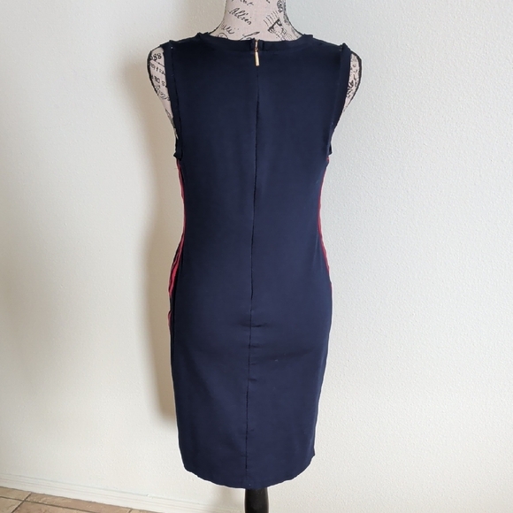 Lauren Ralph Lauren Navy Dress with Red Stripe - Picture 2 of 8